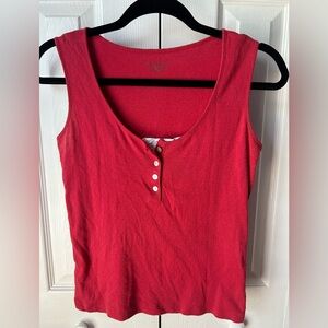 Charter Club cute red sleeveless top - size petite P/P - excellent condition
